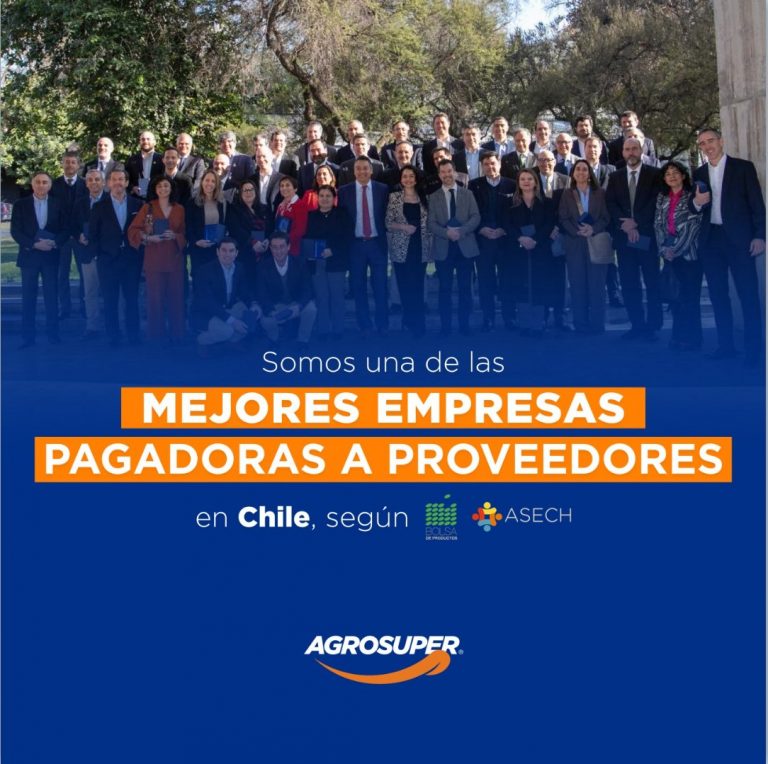 Agrosuper ha sido reconocida como una de las mejores empresas pagadoras a proveedores